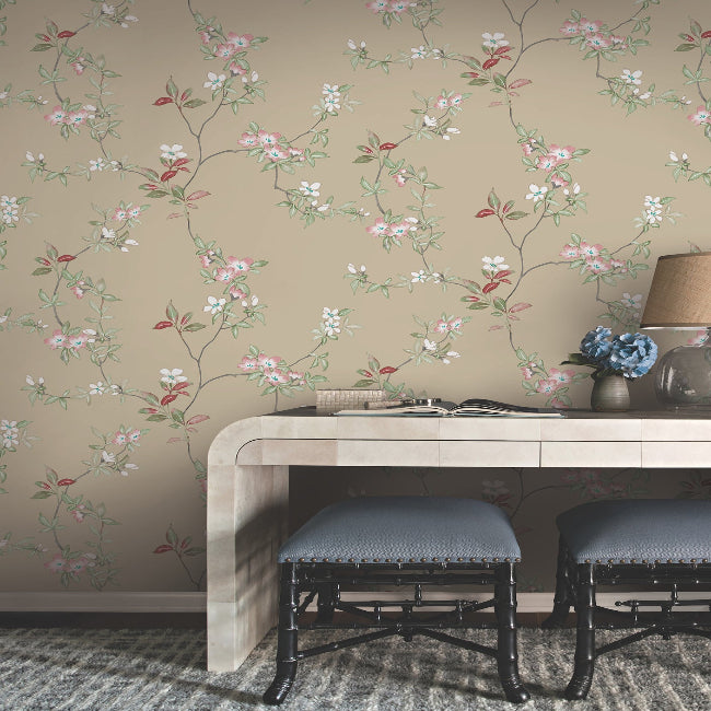 April Blossom Wallpaper- Sand