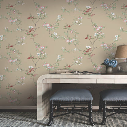 April Blossom Wallpaper- Sand