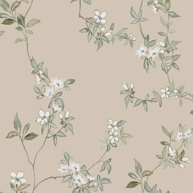 April Blossom Wallpaper- Taupe