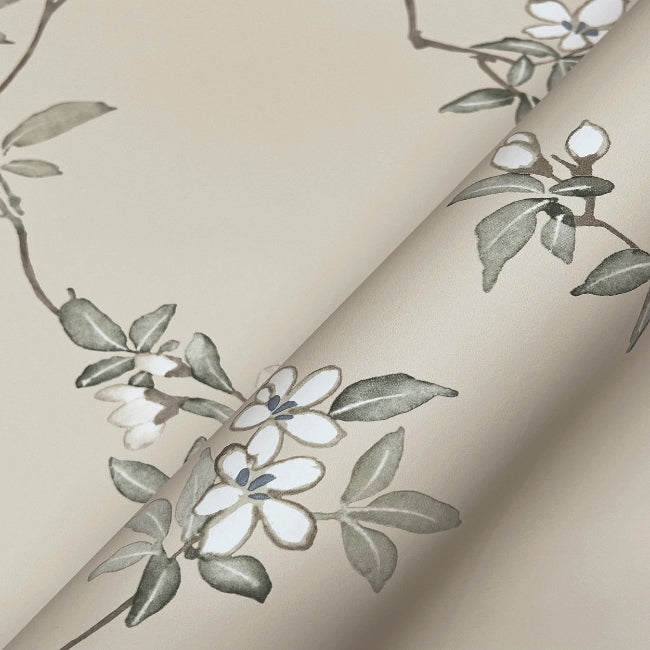 April Blossom Wallpaper- Taupe