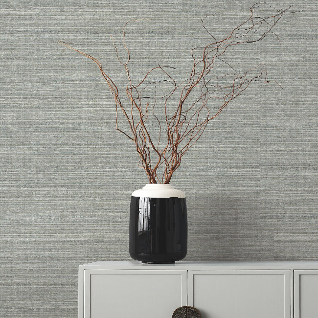 Amyra Silk Wallpaper- Grey