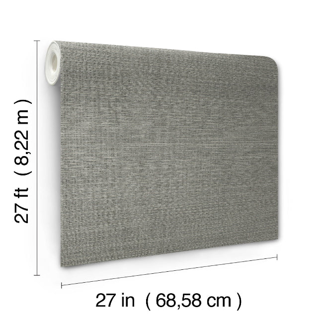 Amyra Silk Wallpaper- Charcoal