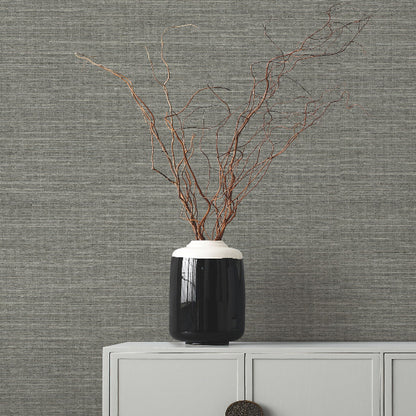 Amyra Silk Wallpaper- Charcoal
