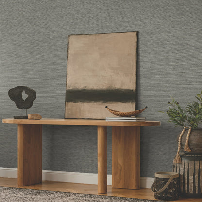 Amyra Silk Wallpaper- Charcoal
