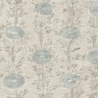 French Marigold Wallpaper (Cream/Light Blue)