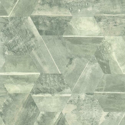 Hexagon Stone Wallpaper (Teal)