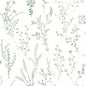 Wildflower Sprigs Wallpaper (Blue/Green)