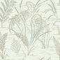 Fernwater Cranes Wallpaper (Brown/Blue