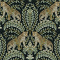 Jungle Leopard Wallpaper (Black/Green)