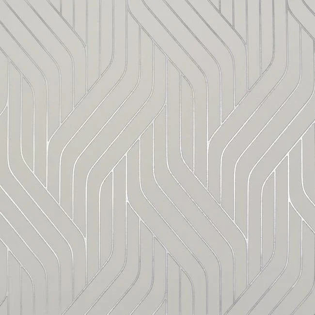 Ebb And Flow Wallpaper (White/silver)