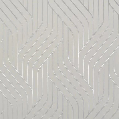 Ebb And Flow Wallpaper (White/silver)