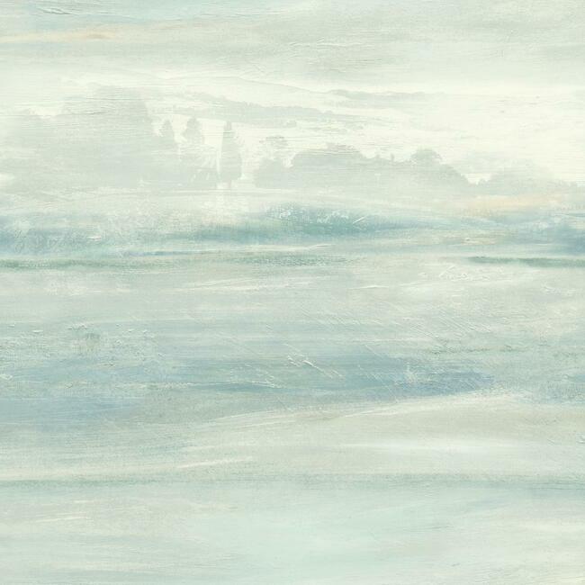 Soothing Mists Scenic Premium Peel and Stick Wallpaper (Blue)