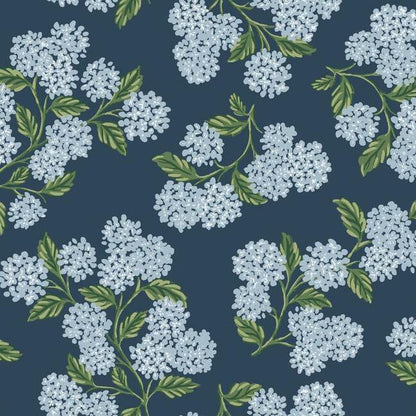 Hydrangea Wallpaper (Navy)