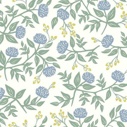 Peonies Wallpaper(Periwinkel & Sage)