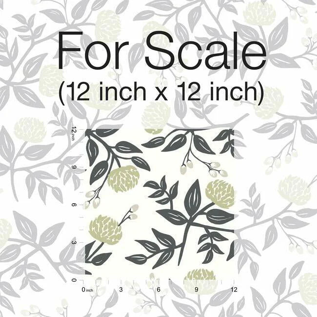 Peonies Wallpaper (White & Black)