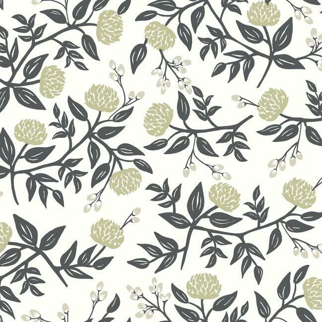Peonies Wallpaper (White & Black)