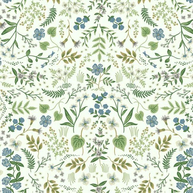 Wildwood Wallpaper (Blue & Green)