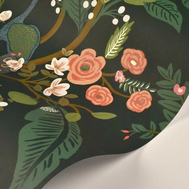 Peacock Wallpaper (Emerald)