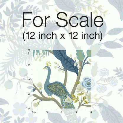 Peacock Wallpaper (Blue & White)